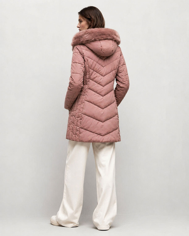 LANGE STEPPJACKE ANTIK ROSA (7689)