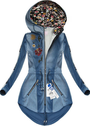 EMBROIDERED HOODIE BLUE 1/1 (J63BS)