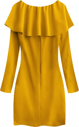 PROSTA SUKIENKA Z FALBANĄ ŻÓŁTA 1 (540ART)