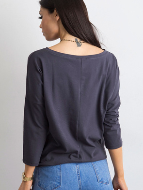 Uniwersalna grafitowa bluzka z rękawem 3/4