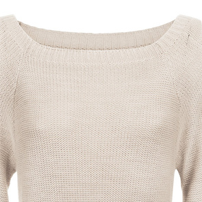 KNOTEN VORNE ÄRMEL PULLOVER BEIGE (113ART)