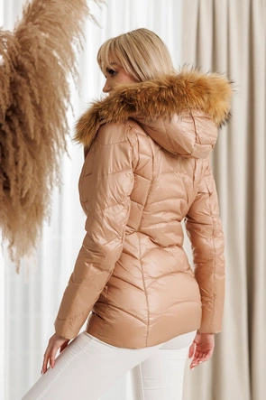 Przejściowa kurtka z kapturem camel