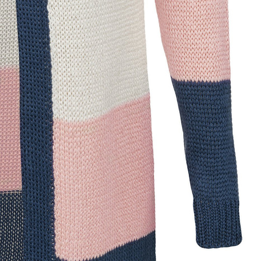 LONGPULLOVER MIT KAPUZE MARINEBLAU-ROSA (122ART)