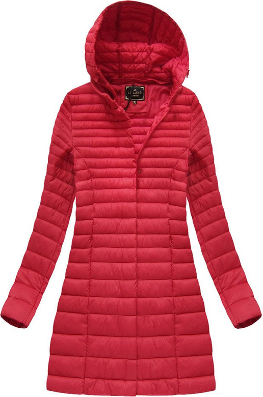 LONG QUILTED HOODED JACKET RED (7240BIG)