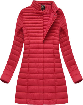 LANGE STEPPJACKE MIT KAPUZE ROT (7240BIG)