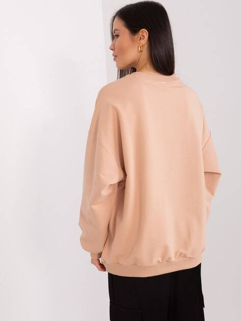 Bawełniana bluza z aplikacją camel