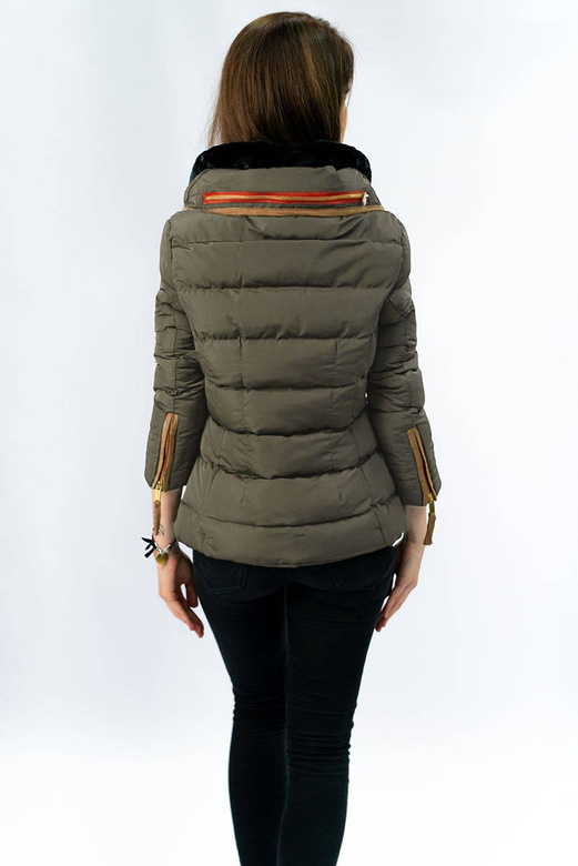 STEPPJACKE MIT KAPUZE KHAKI (WZ6636)