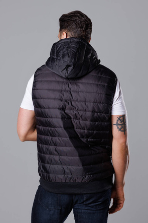 Męska kamizelka z kapturem w kolorze czarnym