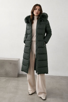 LONG WINTERJACKE MIT KAPUZE GRÜN (7688)