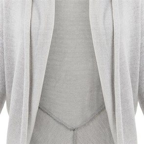 DŁUGI SWETER Z KOŁNIERZEM SZARY JASNY (SW88)