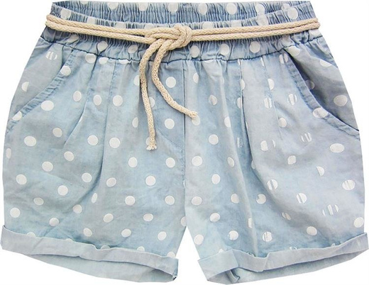 SZORTY JEANSOWE W GROCHY NIEBIESKIE (GOOD66/2)