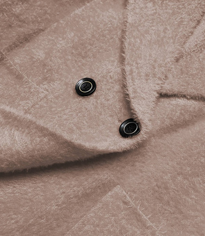 Kurtka alpaka na guziki beżowa