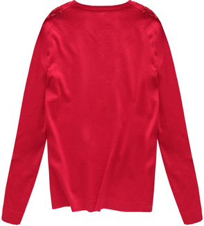 SPITZEN PULLOVER ROT (P102)