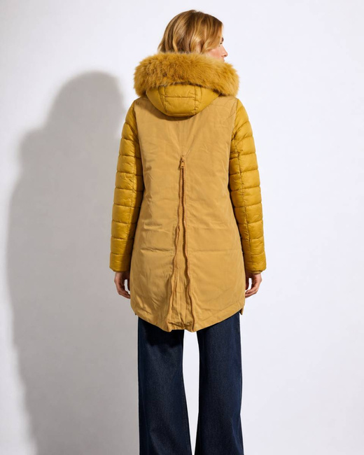 COMBINED MATERIAL JACKET YELLOW (7708)