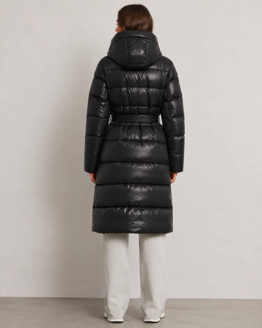 LONG JACKET WITH HOOD BLACK (PM7231)