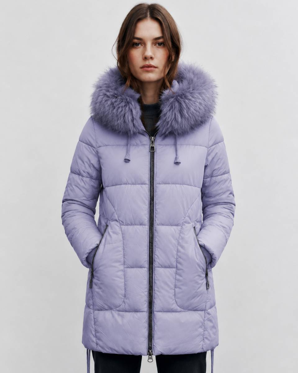 STEPPJACKE MIT KAPUZE BESENHEIDE (7690)