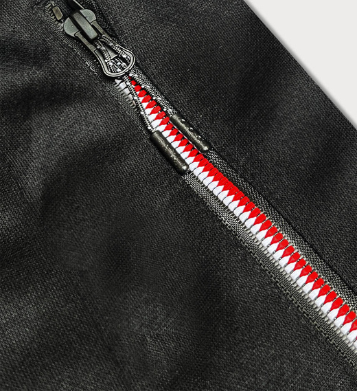 Dresy męskie z kolorowymi zamkami czarne (8K220-3)