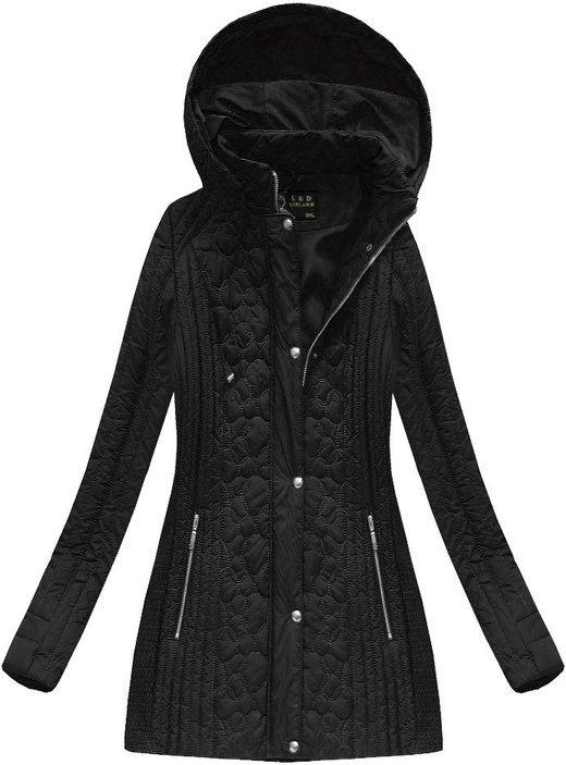 HOODED QUILTED JACKET BLACK (7031BIG)
