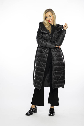 Kurtka damska z nieodpinanym kapturem czarna