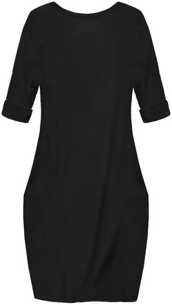 WORD PRINTED OVERSIZED DRESS BLACK (144ART)