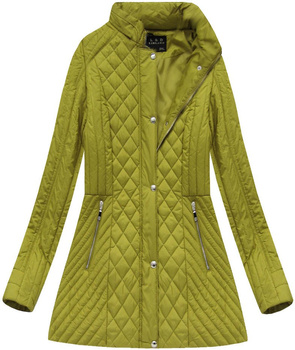 PIKOWANA KURTKA Z KAPTUREM MUSZTARDOWA (7030BIG)