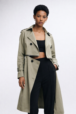 Trencz 2w1 khaki