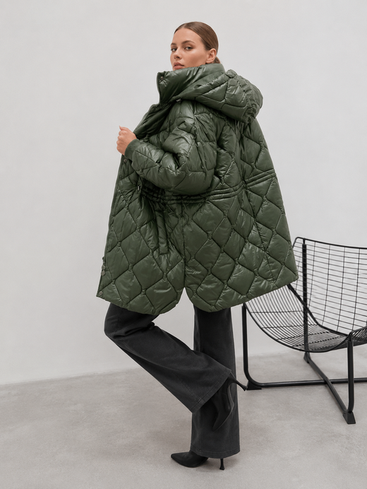 LONG JACKET WITH HOOD BLACK (PM7231)