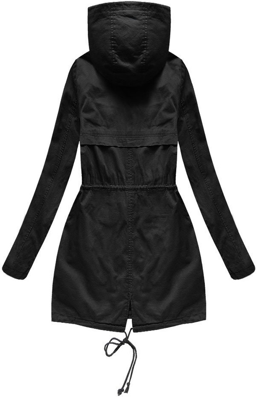 COTTON HOODED PARKA BLACK (H053)