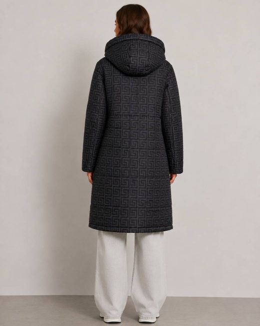 LANGE JACKE MIT HAUBE SCHWARZ (PM7231)