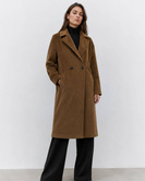 Płaszcz damski oversize do kolan camel