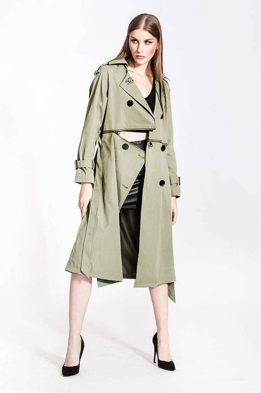 Trencz 2w1 khaki