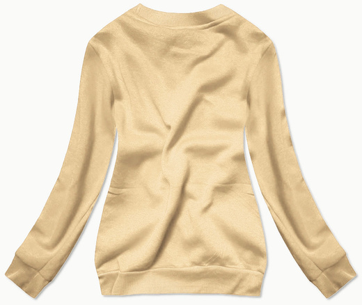 Dresowa bluza za ściągaczami ciemnobeżowa -6