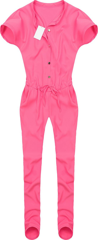 LANG OVERALL MIT KRAGEN NEON ROSA (ART29)
