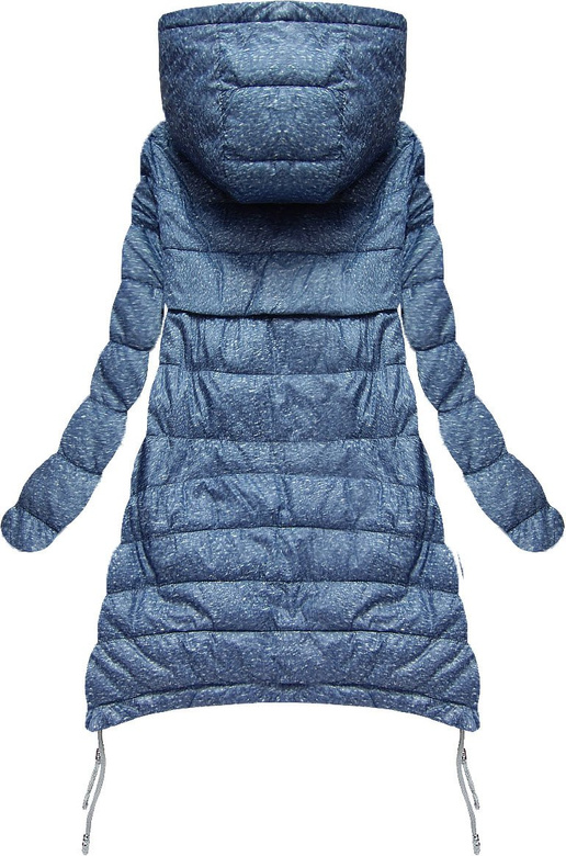 HOODED QUILTED JACKET BLUE+WHITE (1710BIG)