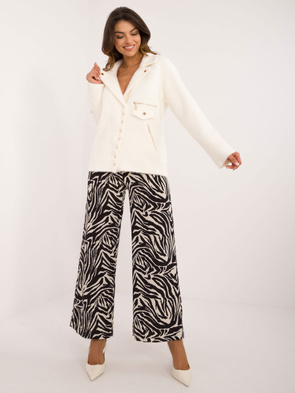 Wełniana kurtka alpaka w kolorze ecru