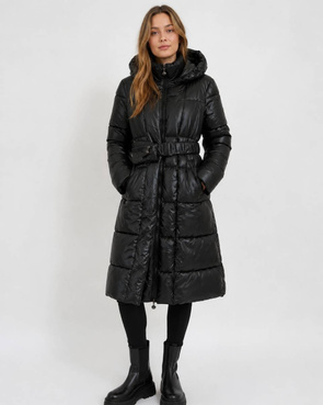 LONG JACKET WITH HOOD BLACK (PM7231)