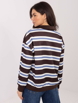 Czekoladowa bluza w paski