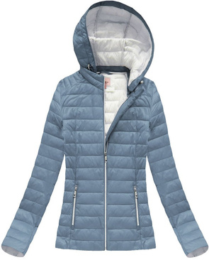 QUILTED HOODED JACKET LIGHT BLUE (1828BIG)
