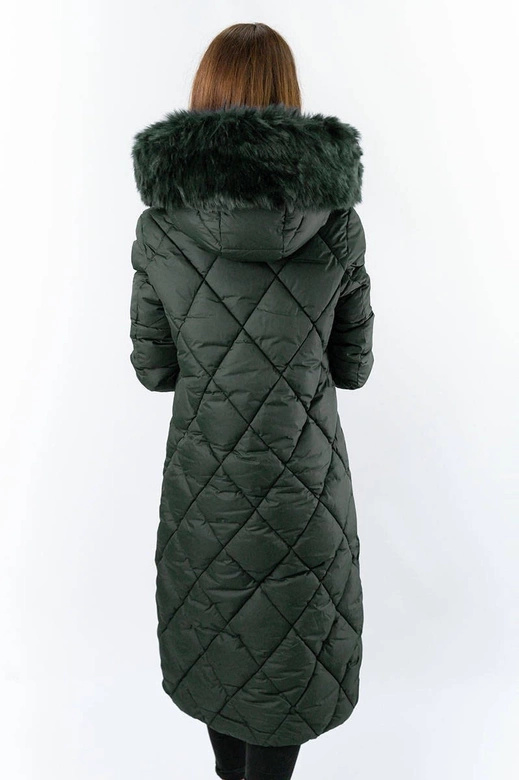 LONG WINTERJACKE MIT KAPUZE SCHWARZ (7688BIG)