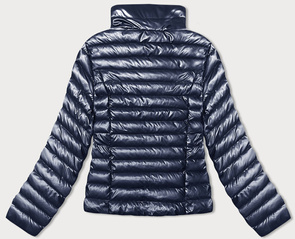 Przejściowa granatowa kurtka damska ze stójką