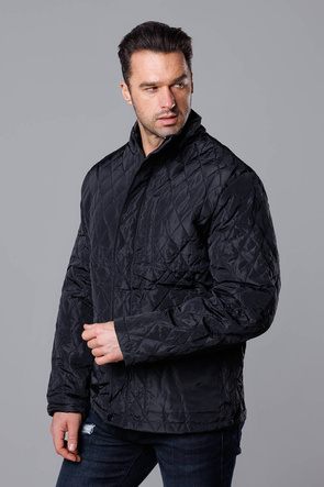 Klasyczna pikowana kurtka męska czarna
