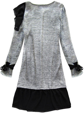 DRESS WITH FRILL LIGHT GREY (167/1ART)