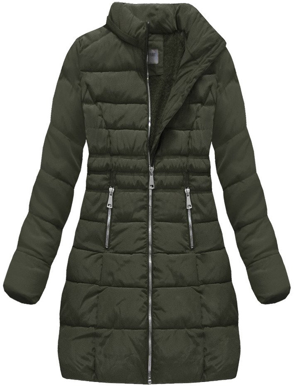 QUILTED HOODED JACKET KHAKI (B1052-30)