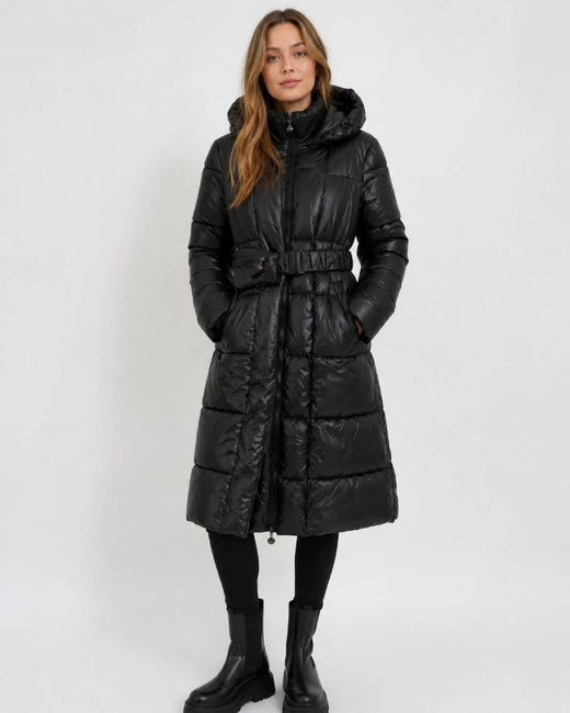 LANGE JACKE MIT HAUBE SCHWARZ (PM7231)