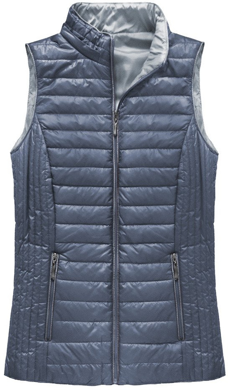 QUILTED HOODED WAISTCOAT BLUE (B1067-30)
