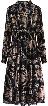 BLACK CHIP MIDI DRESS (497ART)