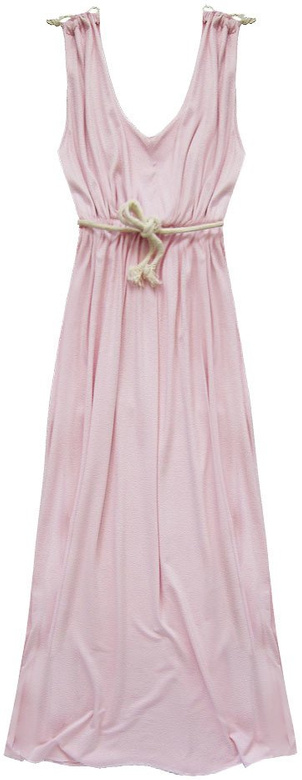 GREEK STYLE DRESS POWDER PINK (109ART)