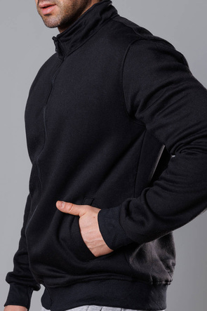 Męska bluza ze stójką w kolorze czarnym