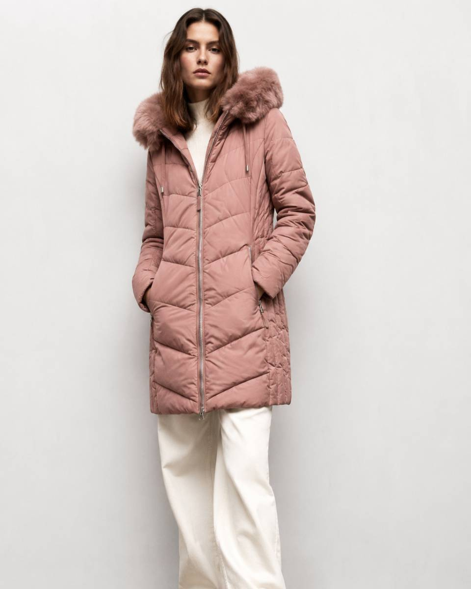 LANGE STEPPJACKE ANTIK ROSA (7689)