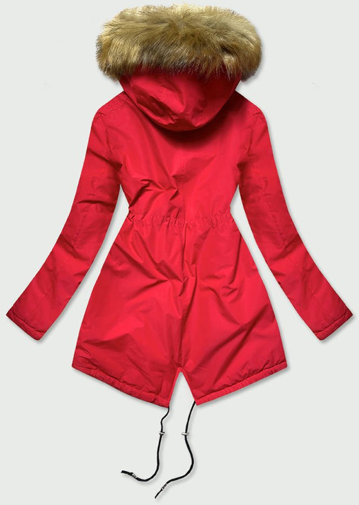 ROTE PARKA-JACKE (B2628)